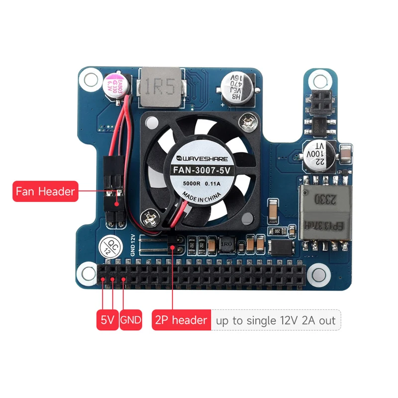 Imagem -04 - Raspberry pi Power Over Ethernet Hat com Ventilador de Refrigeração a Bordo Poe f Suporte 802.3af no Padrão de Rede