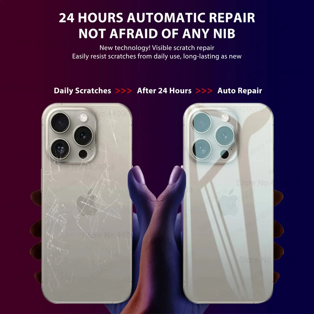 4pcs Front Back Hydrogel Soft Film For iPhone 13 12 11 14 15 Pro Max Mini 7 8 Plus X XR XS Max Full Cover Screen Protector Film image 6