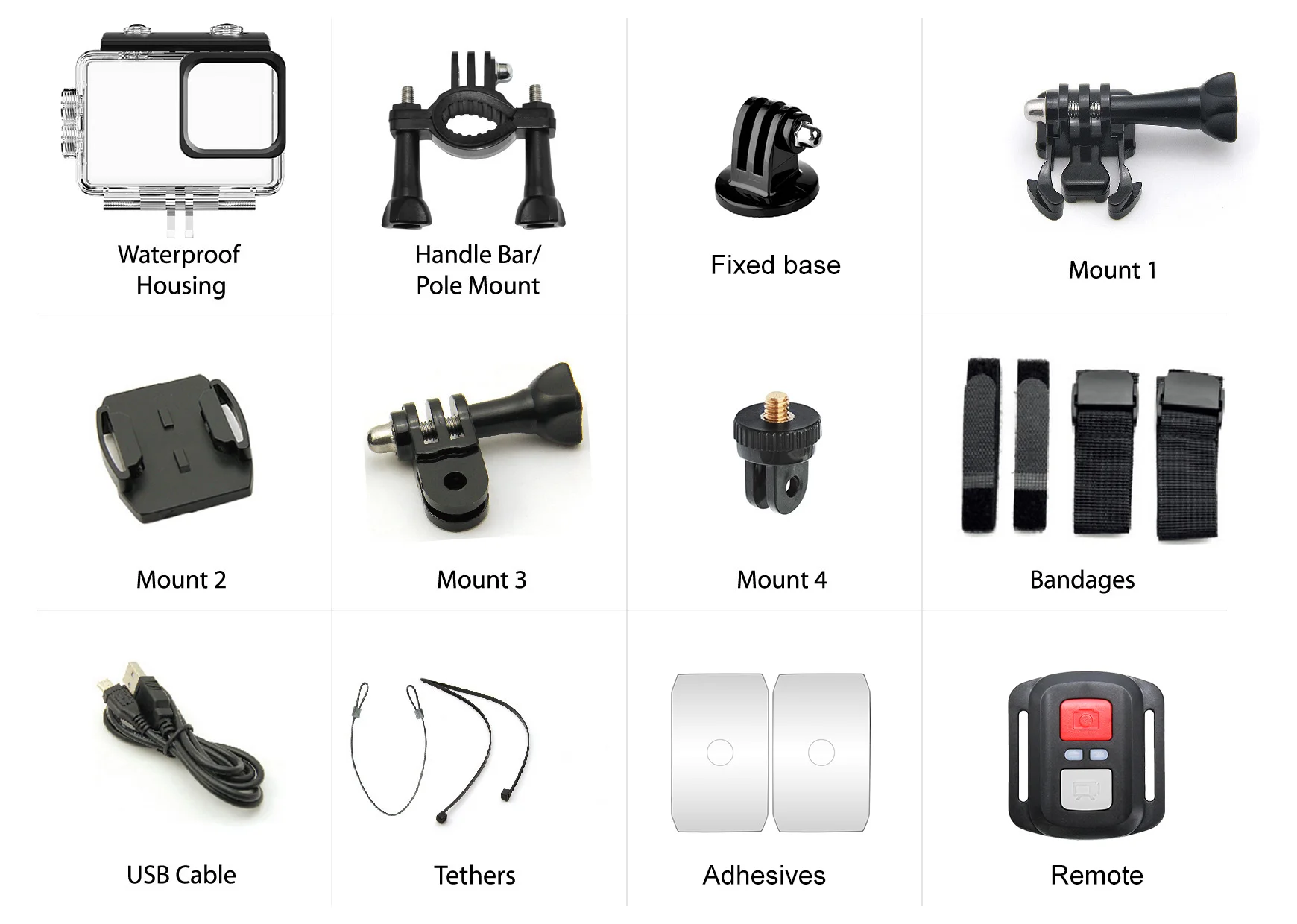 4K 30FPS WiFi Action Camera Ultra HD 16MP Dual Screen 2.0 IPS LCD 170° Wide Angle 30M Waterproof Go Sport Pro Helmet Video Cam