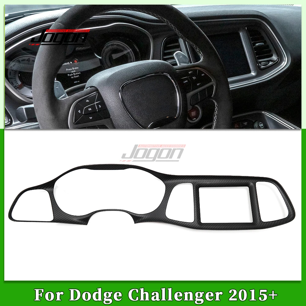 Real Carbon Fiber For Dodge Challenger GT SRT SXT 2015-2020 Interior Centre Dashboard Panel Cover Trim Accessories Mouldings