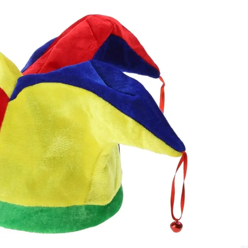 D0ub Clown Costume Hat Rainbow Color Halloween rekwizyty Cosplay Party Materiały dla nastolatków