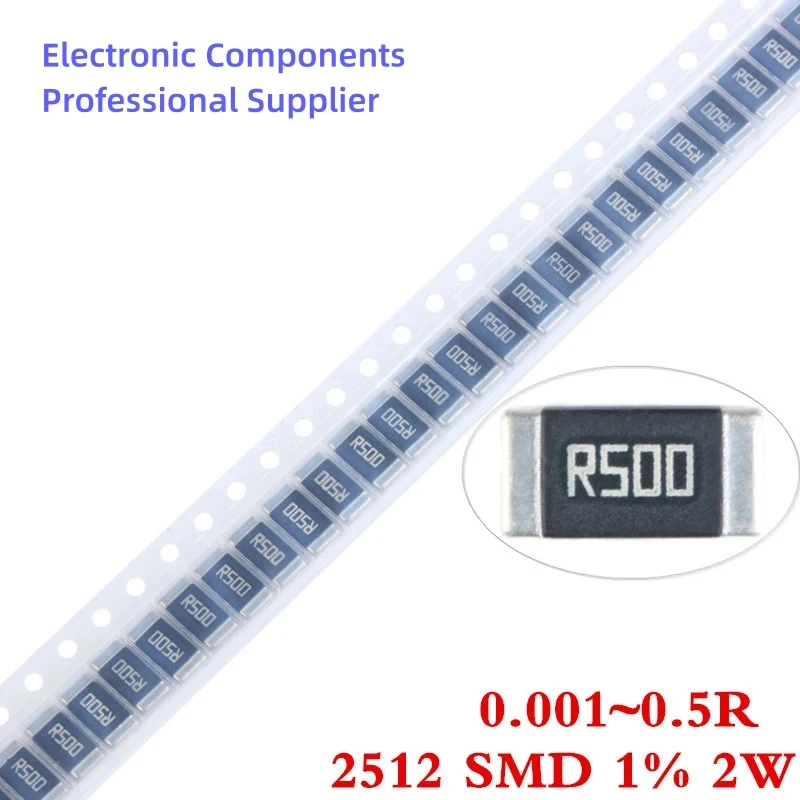 Chip de resistencia de aleación SMD, 10 piezas, 2512, 2W, 1%, 0.001R, 0.0015R, 0.01R, 0.012R, 0.03R, 0.05R, 0.06R, 0.1R, 0.22R, 0.3R, 0.33R, 0.5R, Ohm