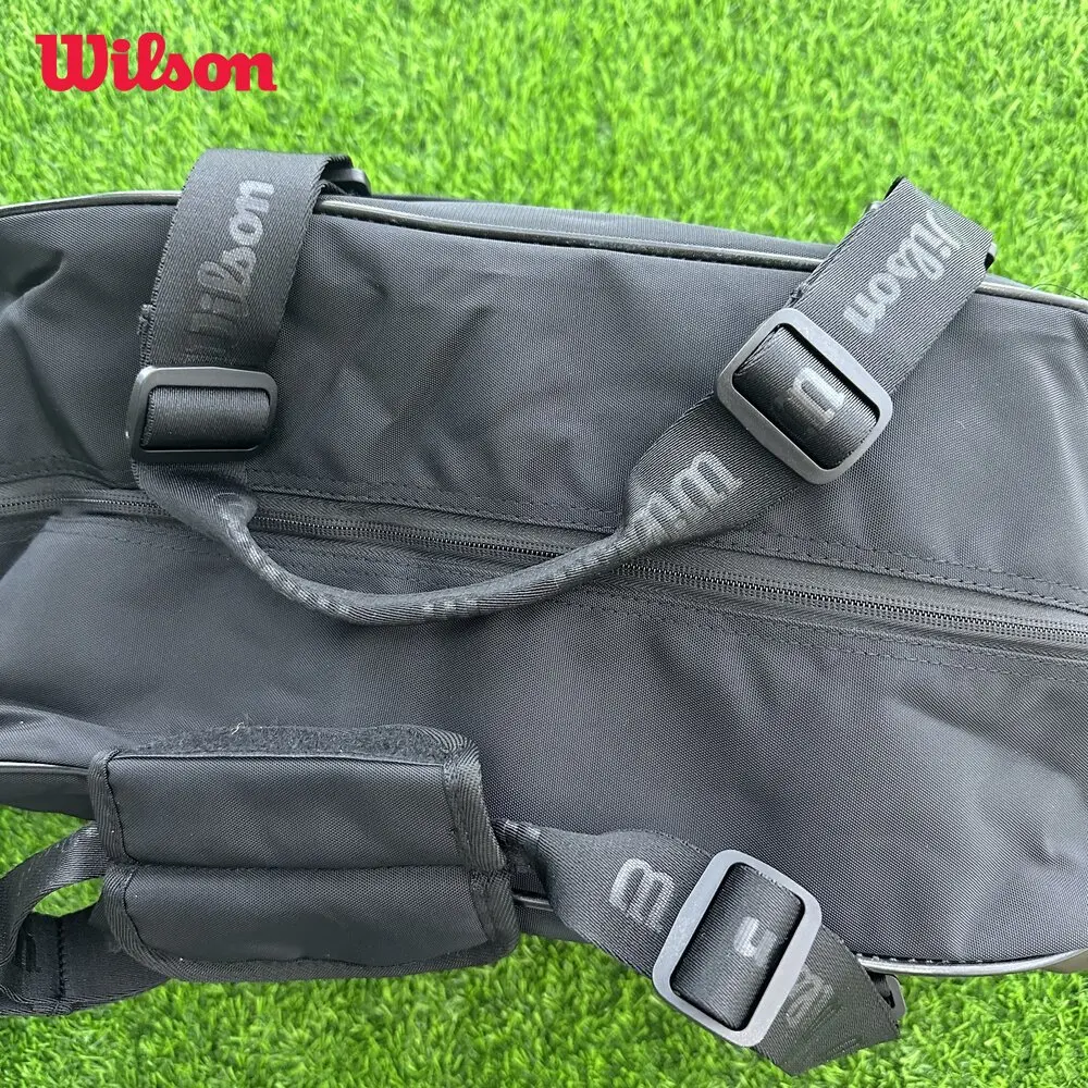 Wilson 2023 Super Tour Pro Staff V14 Brown Tennis Racquet Dufflel Bag Sport Match Team Tennis Bag ‎for 3Pcs Racket WR8025801001