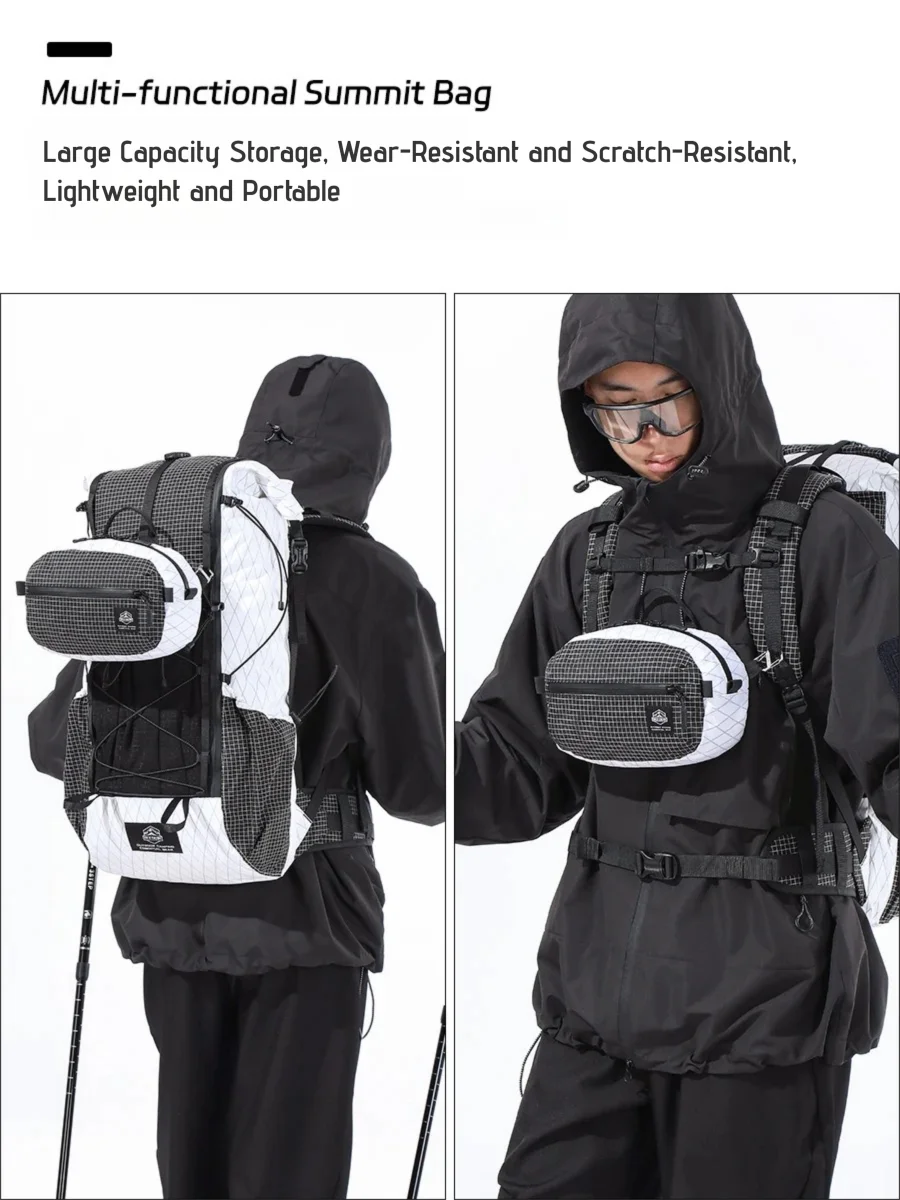 حقيبة OCE GEAR X-PAC مقاومة للماء للاستخدام الخارجي خفيفة الوزن ومتعددة الوظائف وخصر على الصدر والكتف وحزمة كروس للمشي لمسافات طويلة والسفر