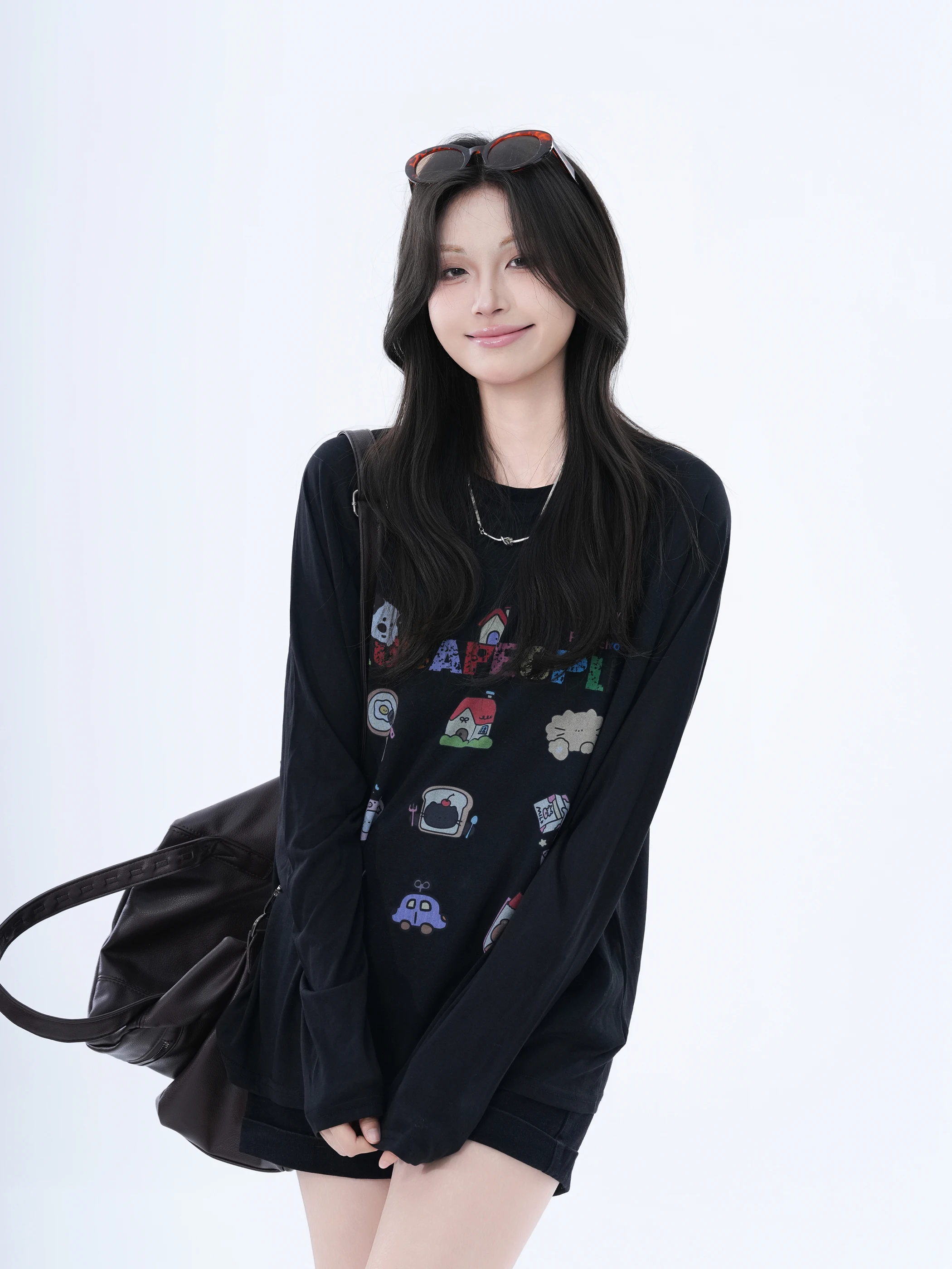 

Длинная футболка в стиле ретро с американским мультяшным принтом, женская свободная футболка irt Cool Sweet Sle, повседневный летний топ из смеси хлопка