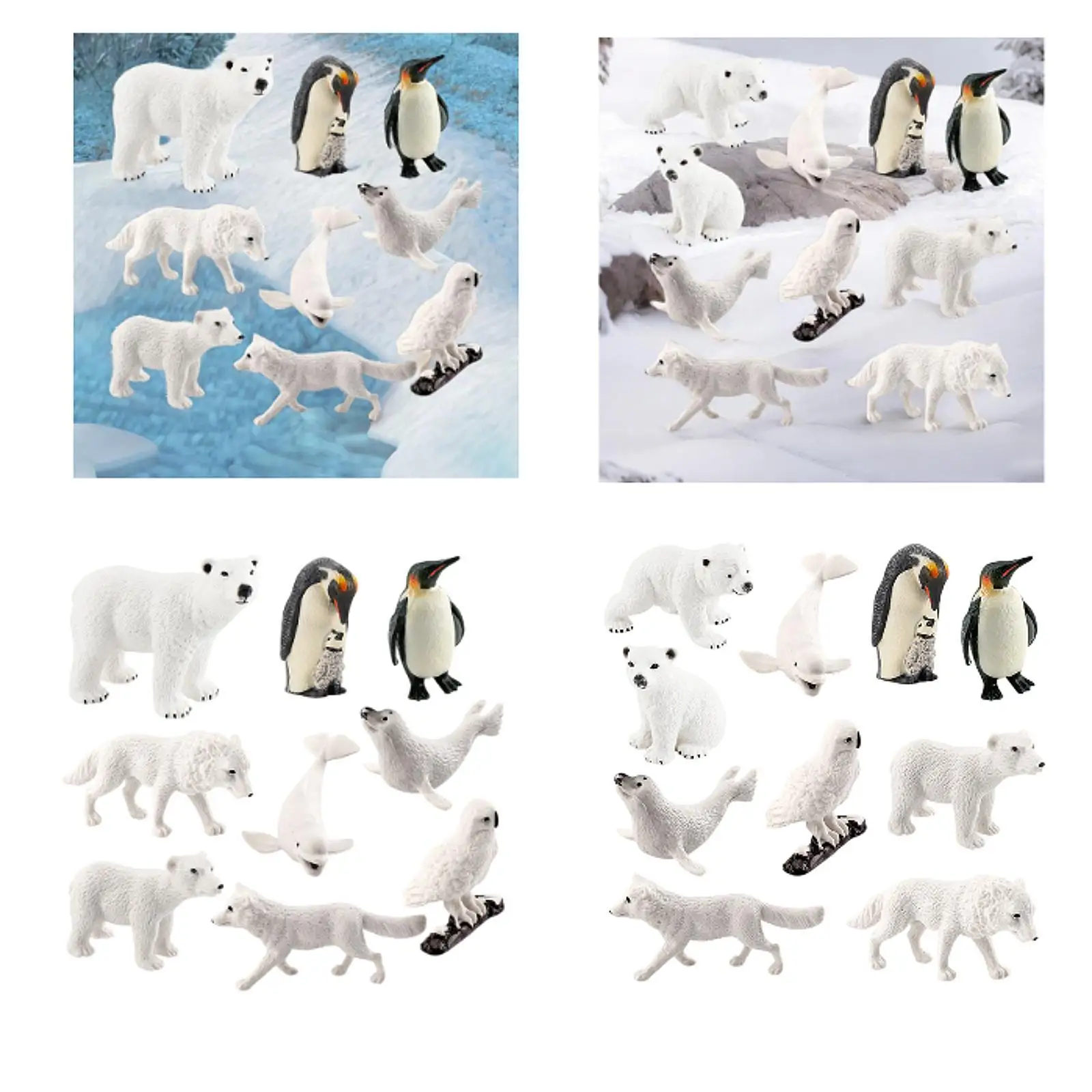 

Lifelike Arctic Animal PVC for Shelf Decor Kids Educational Toy Party Favors