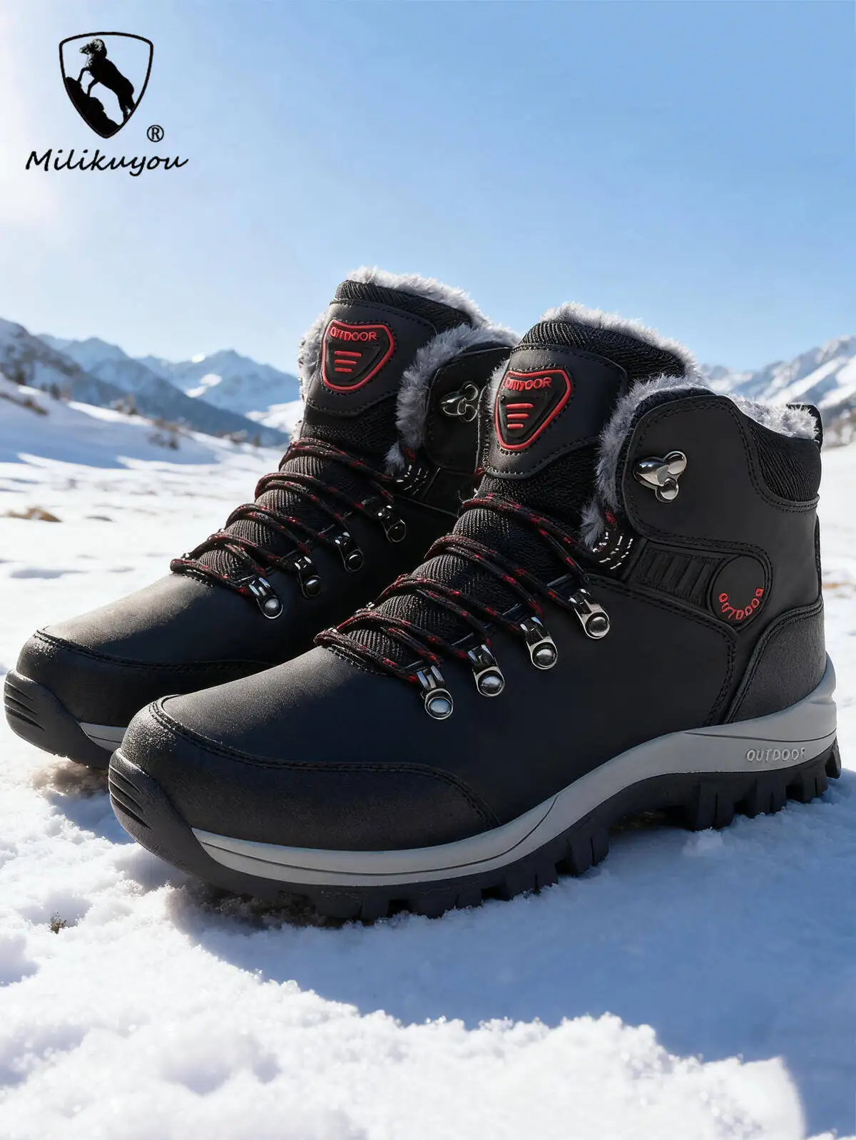 Winterstiefel für Herren aus Mikrofaser-Leder, Schneestiefel mit Plüschfutter, Warme Freizeitschuhe, Wasserdichte Herrenstiefel, Frühlings-Knöchelstiefel für Männer, Größen 36-48 – Detail 4