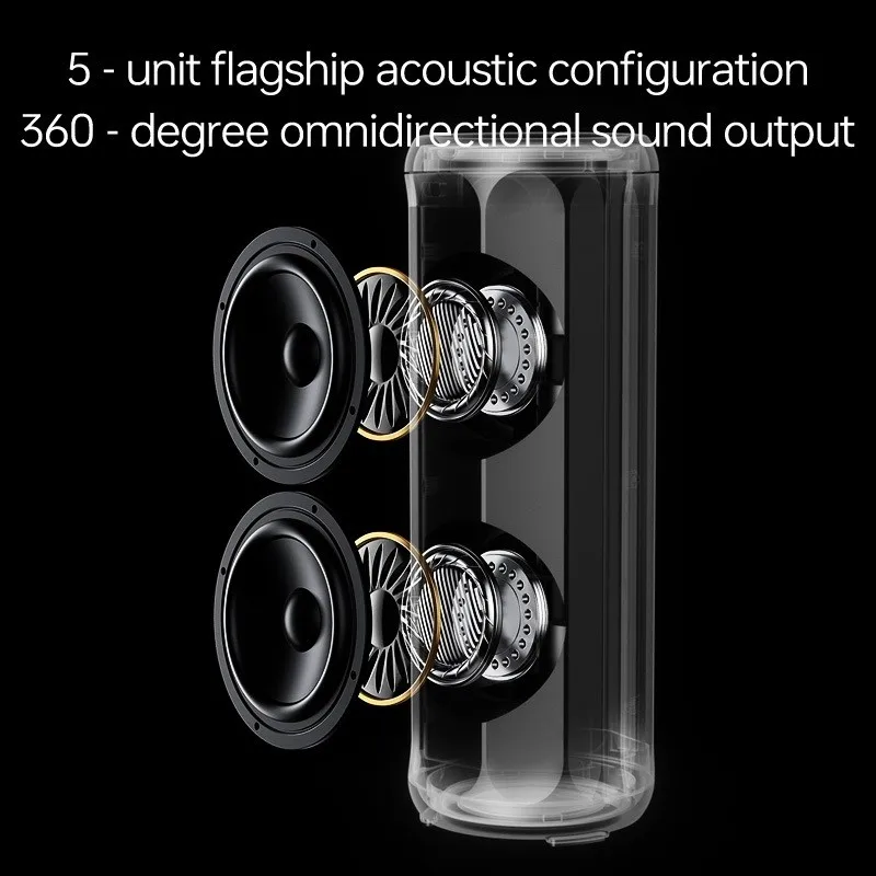 

RGB Lighting,Cylindrical Fabric Speaker, Wireless Bluetooth Speaker, Outdoor Waterproof Portable Super Subwoofer-Y41A