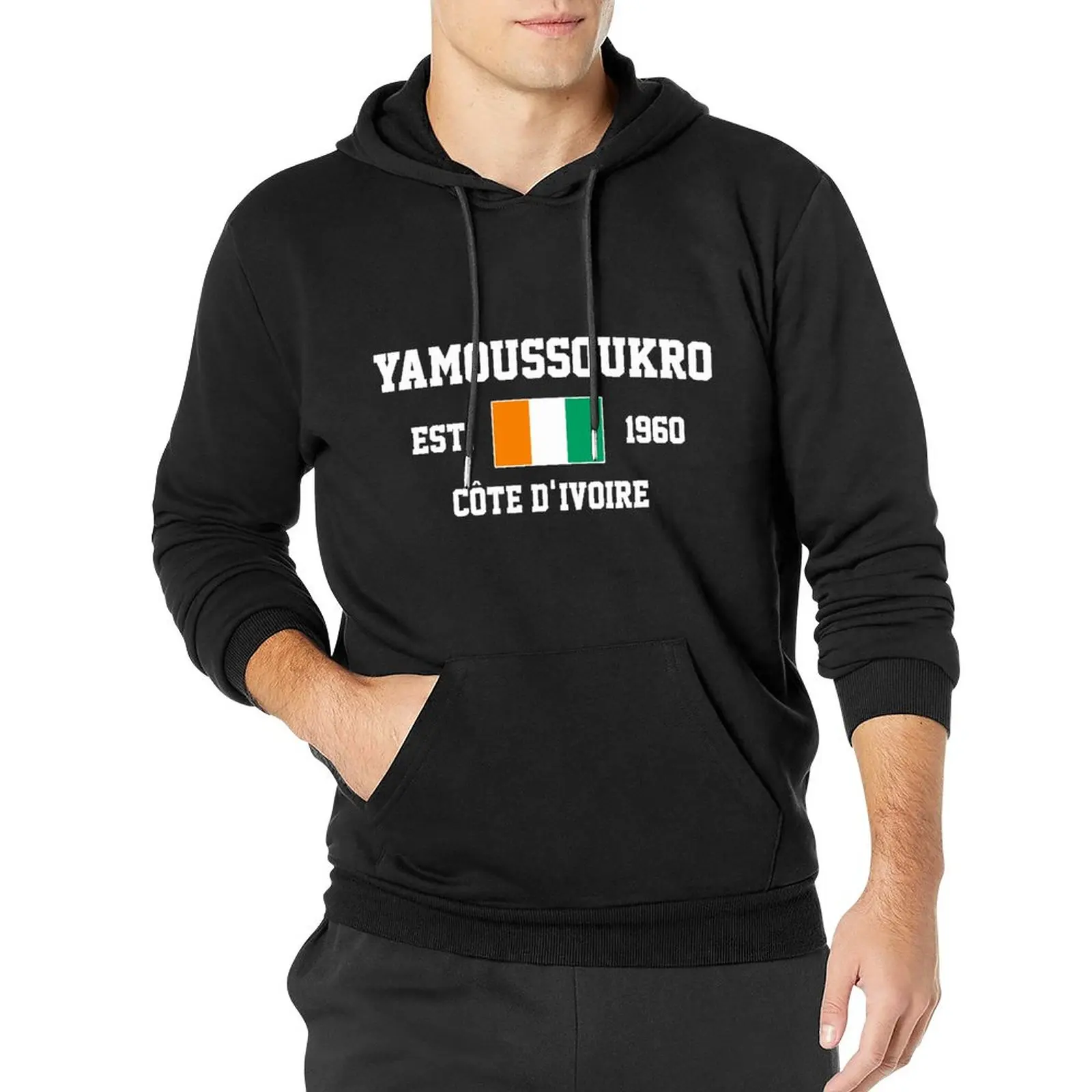 

Men Women Hoodies Côte D'Ivoire EST.1960 Yamoussoukro Capital Hoodie Pullover Hooded Hip Hop Sweatshirt Cotton Unisex