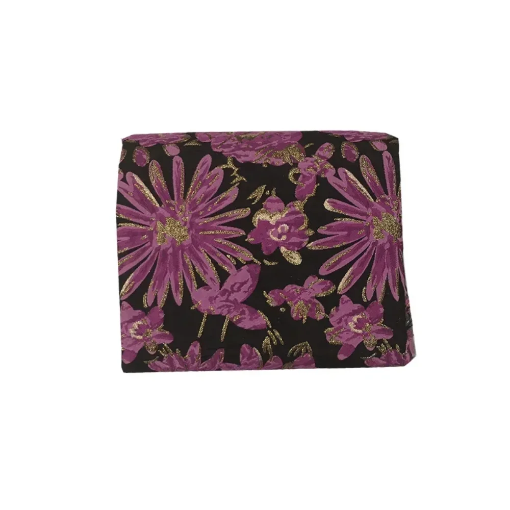 

Metallic Brocade Jacquard Fabric Autumn Winter Sunflower Neat Windbreaker Dress Suit Coat Fashion Design Wholesale Cloth