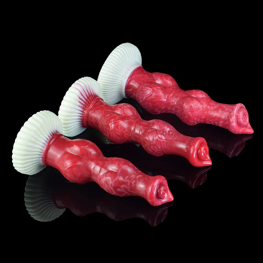 FAAK Multi Color Dog Knot Dildo Silicone Anal Beads With Sucker Adult 18 Butt Plug Female Massage Erotic Products Sex Toys