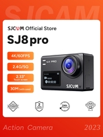 SJCAM Flagship SJ8 Pro Action Camera 4K60FPS FHD Video 8x Digital Zoom 30M Waterproof 5G WiFi 2.33\