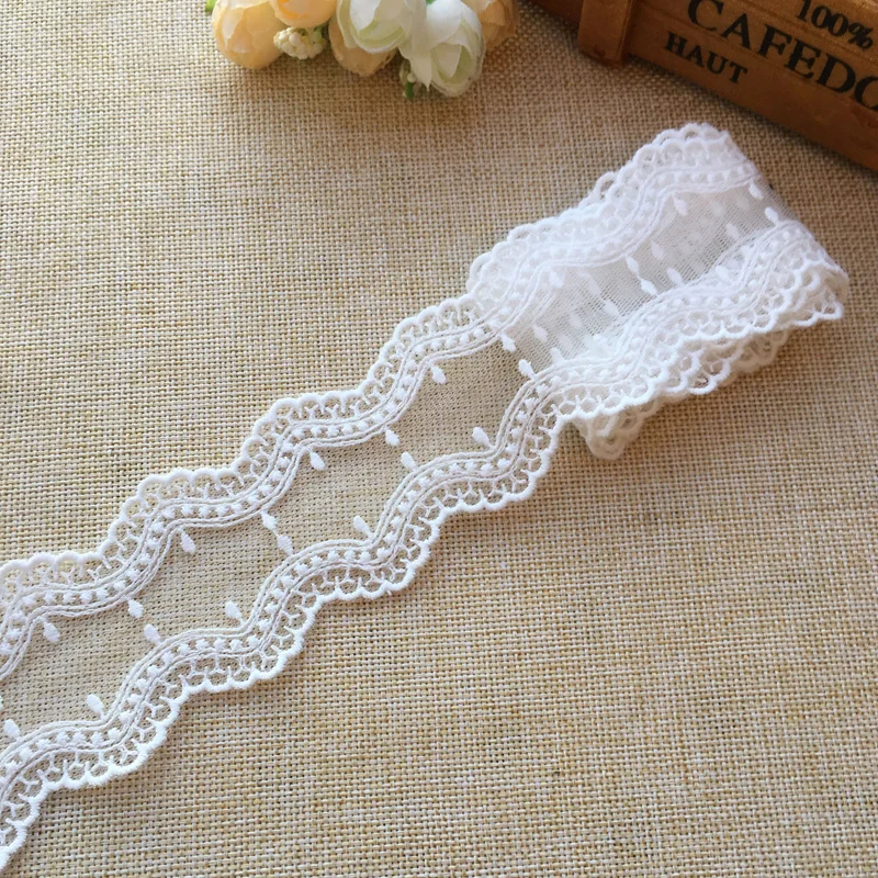 Handmade cotton lace trim, sewing fabric, for sewing clothes, DIY, needlework, clothing decoration,19yards, 5cm, 619