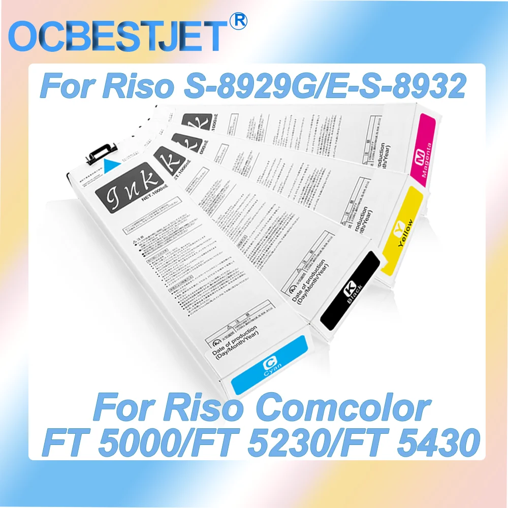 Ink for Riso S-8929 S-8930 S-8931 S-8932 Compatible Ink Cartridge For Riso Comcolor FT5000 FT5230 FT5430 FT1430 Inkjet Printer
