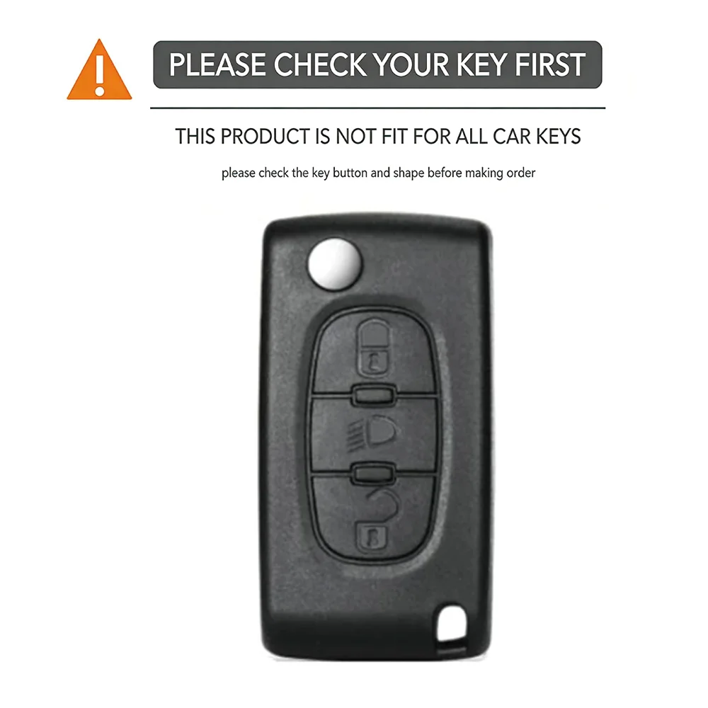 3 Button Silicone Car Key Ring Cover Case Holder For Peugeot 206 308 3008 Expert Partner Citroen C3 Pluriel Picasso Berlingo