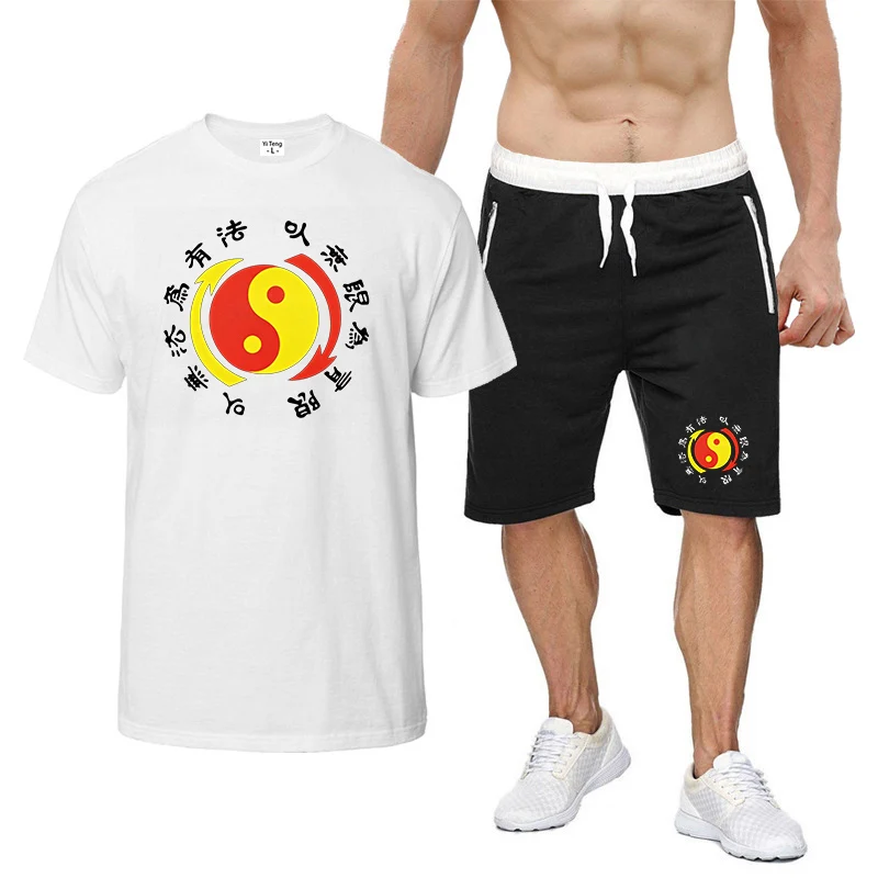 Jeet Kune Do Martial Artist Wing Chun Men's short-sleeved suit set - two-piece short-sleeved shirt + short pants T shirt view 3