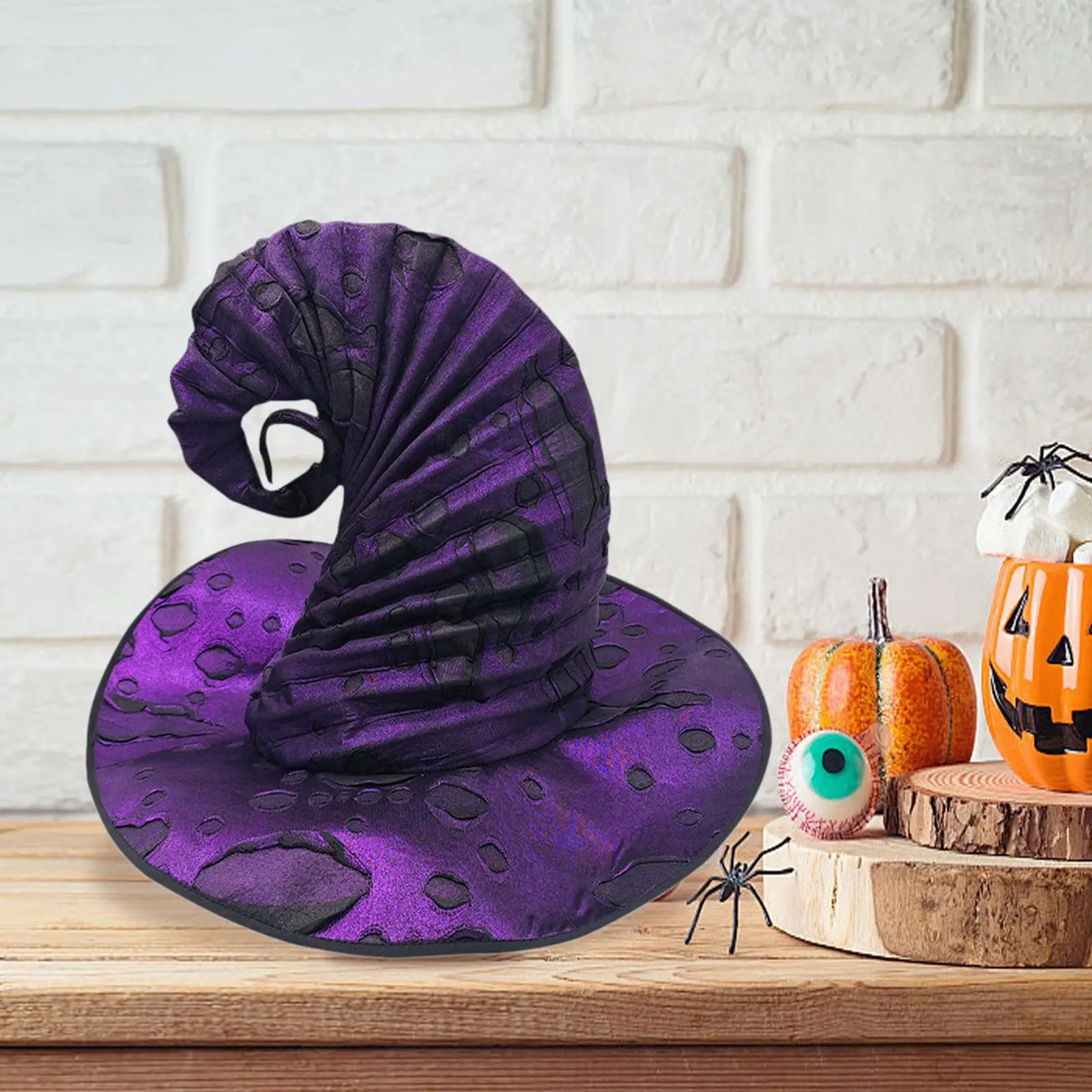 Witch Hat Supplies Headwear Pointed Top Hat Wide Brim Costume Accessory for