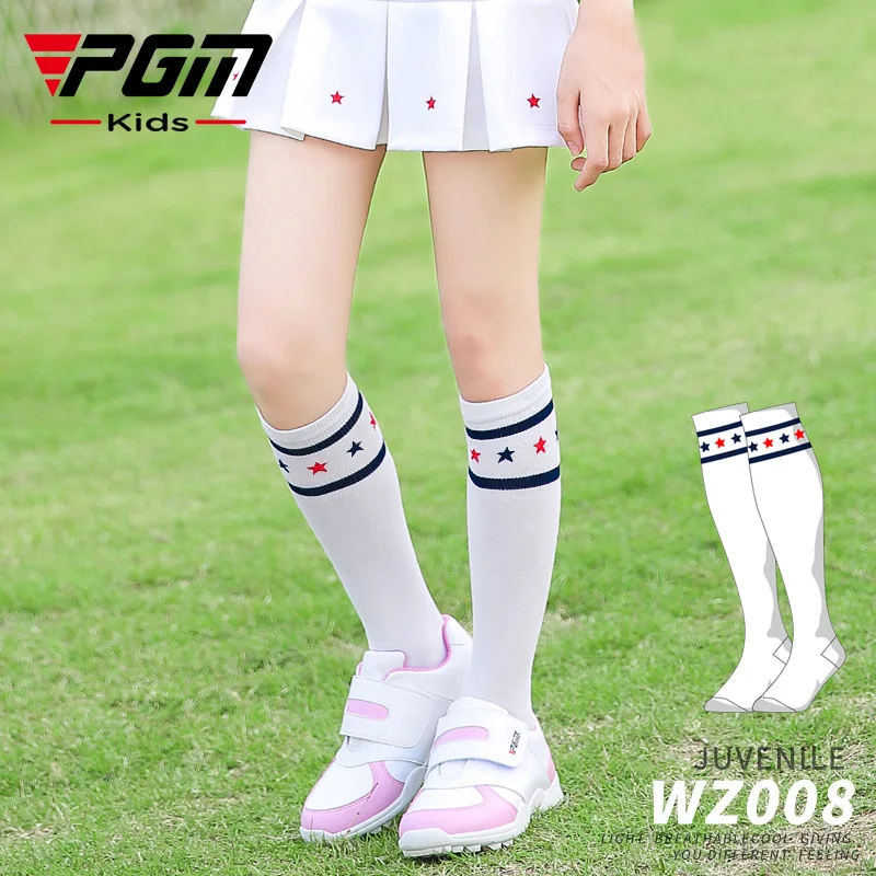 

PGM Kids Golf Socks High Thin Soft Breathable Thight Stocking Girl Sport Socks Legging for Golf Tennis Fitness Bicycle WZ008