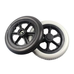 12 Inch PU Wheel Professional Wheelchair Rear Caster Replacement Part Tool 12 1/2x2 1/4 Solid Non Pneumatic Tire Wheel