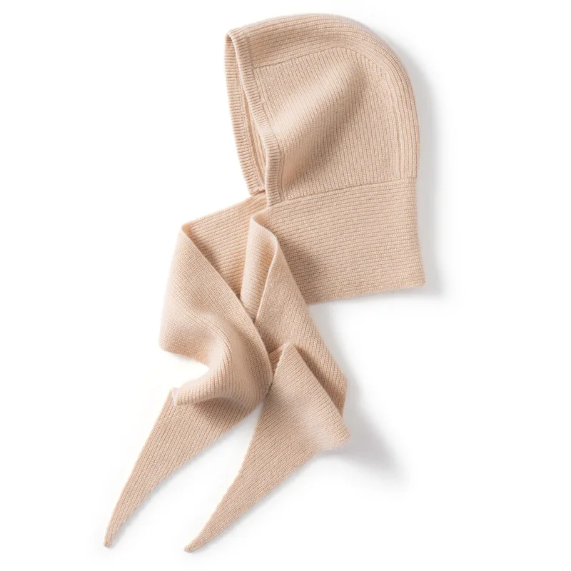 Adults Cashmere Autumn Winter Treasure Needle Small Neck Hat Warm Ear Protecting Cap Cold Proof Knit Outdoor Beanie Unisex Soft