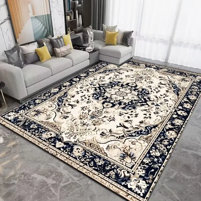 Nordic Style Light Luxury Noble Carpet Living Room Washable Non-slip Rugs Mat Household Carpets for Bedroom Classic Style Rug