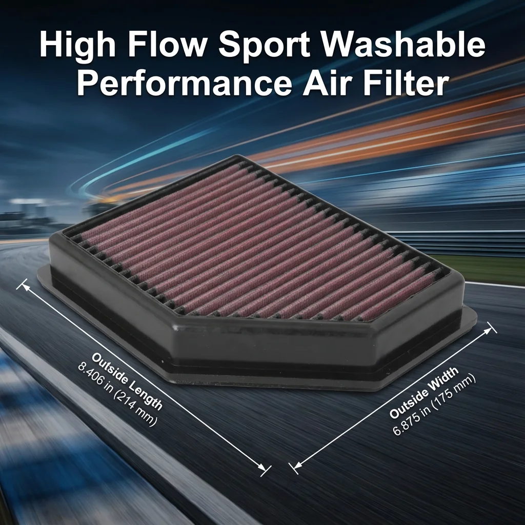 For Nissan Sentra 2.0L Sylphy 1.6L B18 2019- High Flow Sport Washable Performance Air Filter Replacement 33-5110 165466LA0A