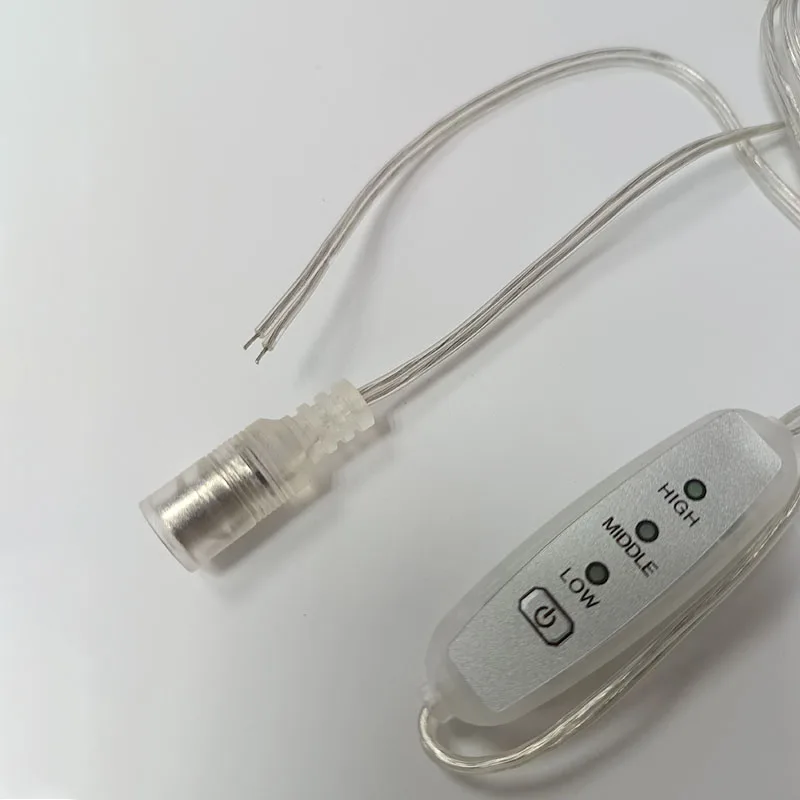 white transparent adjustable brightness DC LED 24awg Dimming light Switch extend Cable Dimmer strip neon lamp cord 2m S24