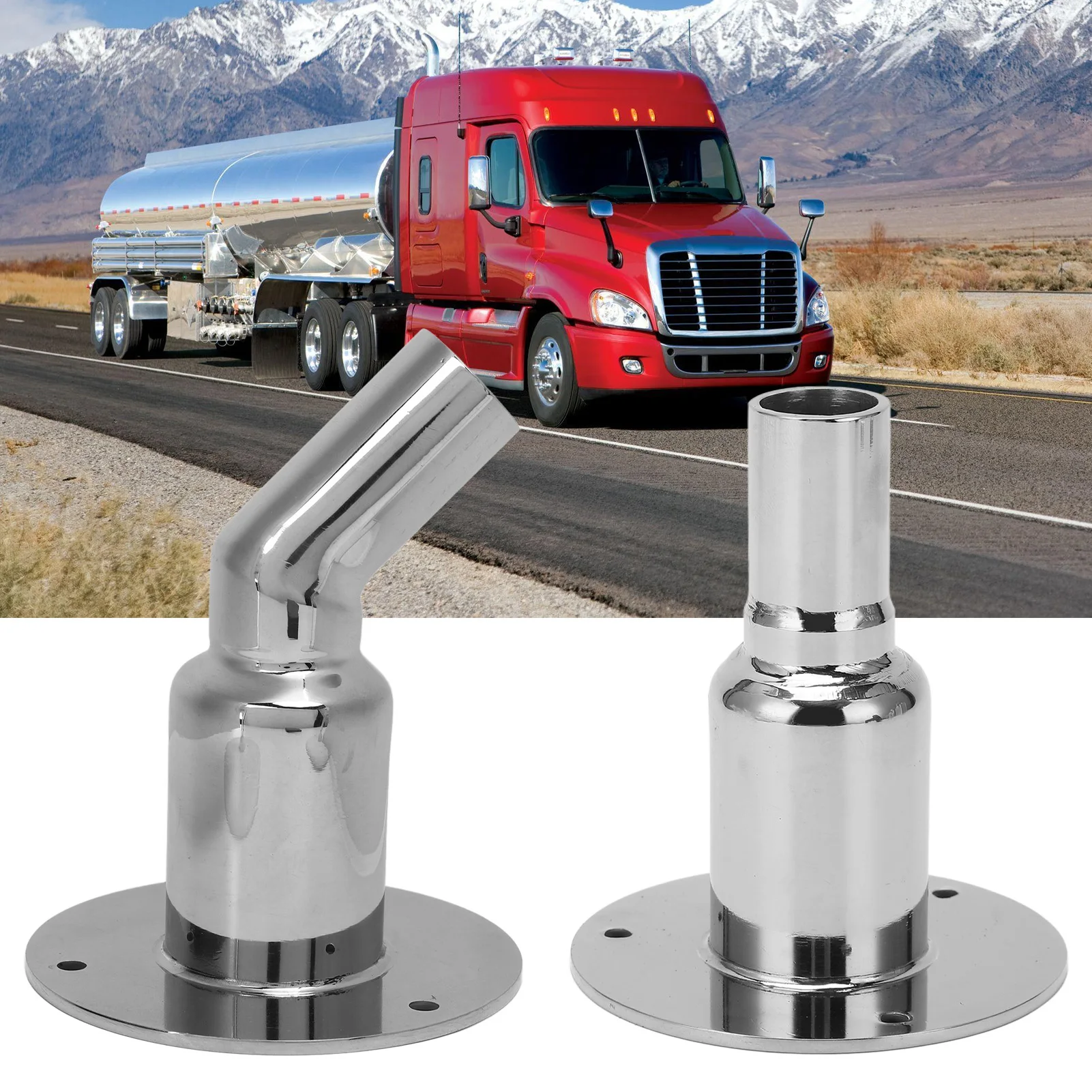 Thru Hull Exhaust Skin 316 Stainless Steel Mirror Polished 24mm OD for  Heater Marine Truck Thru Hull Exhaust Pipe Socket