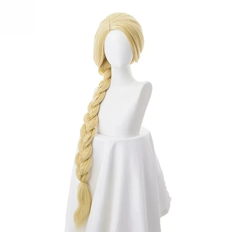 

2026 New Rapunzel Princess Cos Wig for Disney Tangled - Golden Long Hair with Braids Cosplay Wig