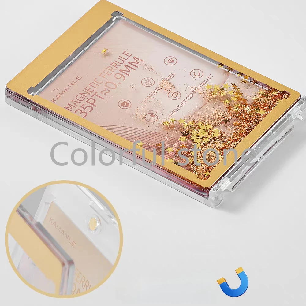 PTCG Pokemon Anime Character  35PT Flowing Sand Golden Brick Acrylic Hourglass Display Box Card Storage Box Magnetic Card Cover