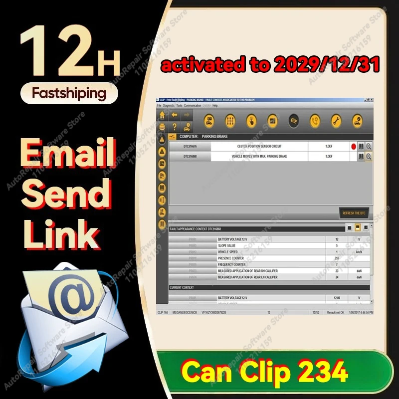 2024 Can Clip V234 أحدث برنامج تشخيص البرامج + برنامج إصلاح السيارات المنشط إلى 2029/12/31
