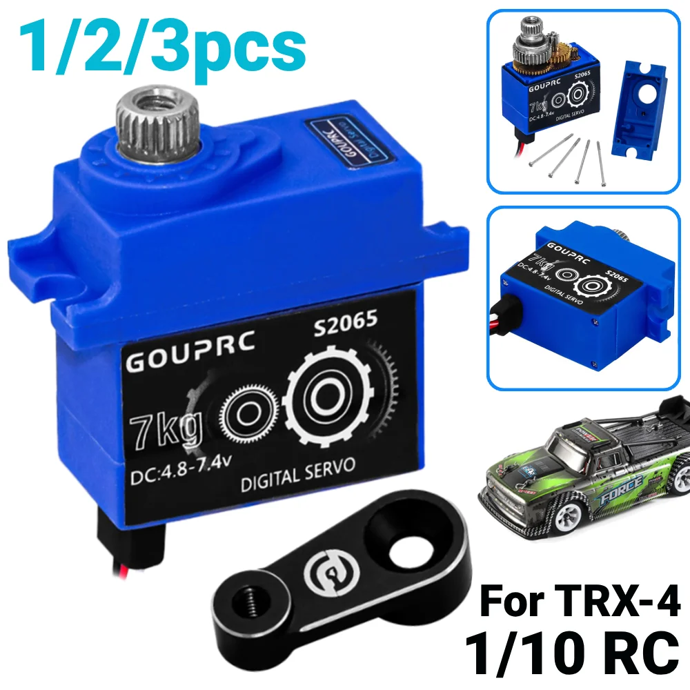 

7 кг водонепроницаемый RC цифровой микро сервопривод с сервоприводом, металлический сервопривод, мини-сервопривод для 1/10 RC гусеничного автомобиля SCX10 III TRX4 TRX6
