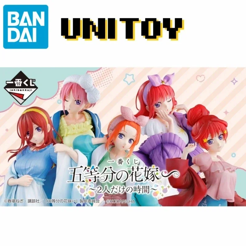 Bandai-figuras de acción de los Quintuplets, juguetes de colección de adornos, Nakano, Nino, Ichika, Nakano, Miku, Nakano, Itsuki, Yotsuba