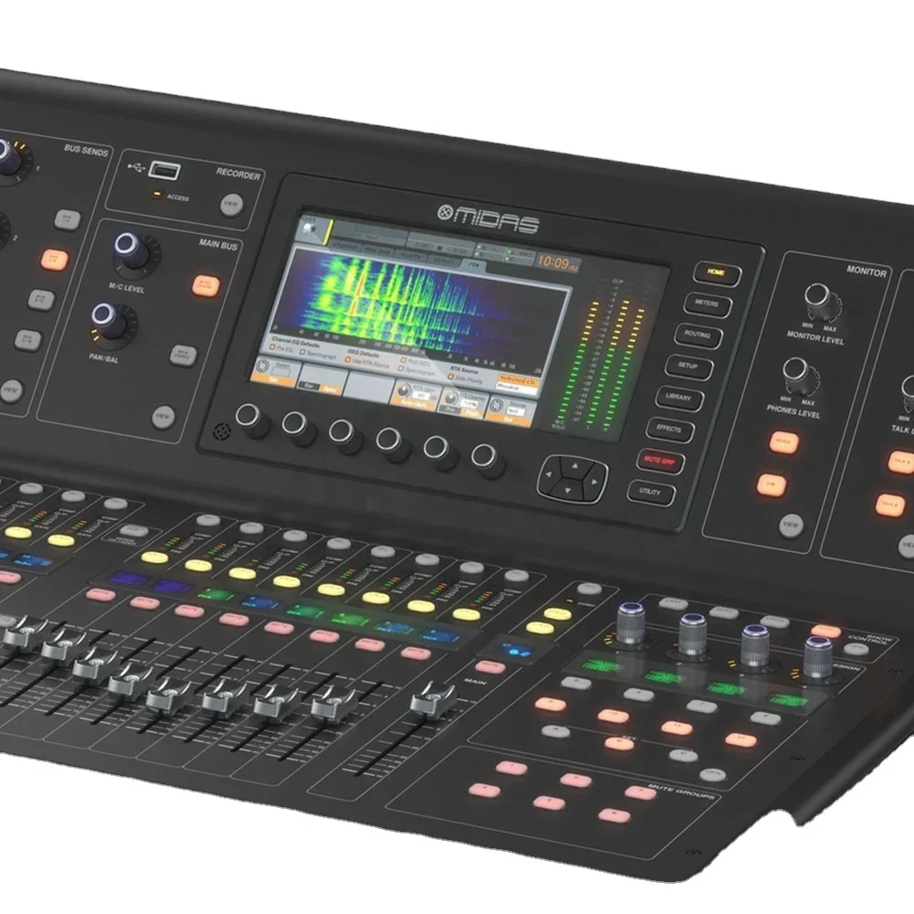 เครื่องขยายเสียงลําโพง Midas M32 Live Digital Mixer 32 ช่อง Midas Preamps Line Array ลําโพงระบบคอนโซลเสียง Stage