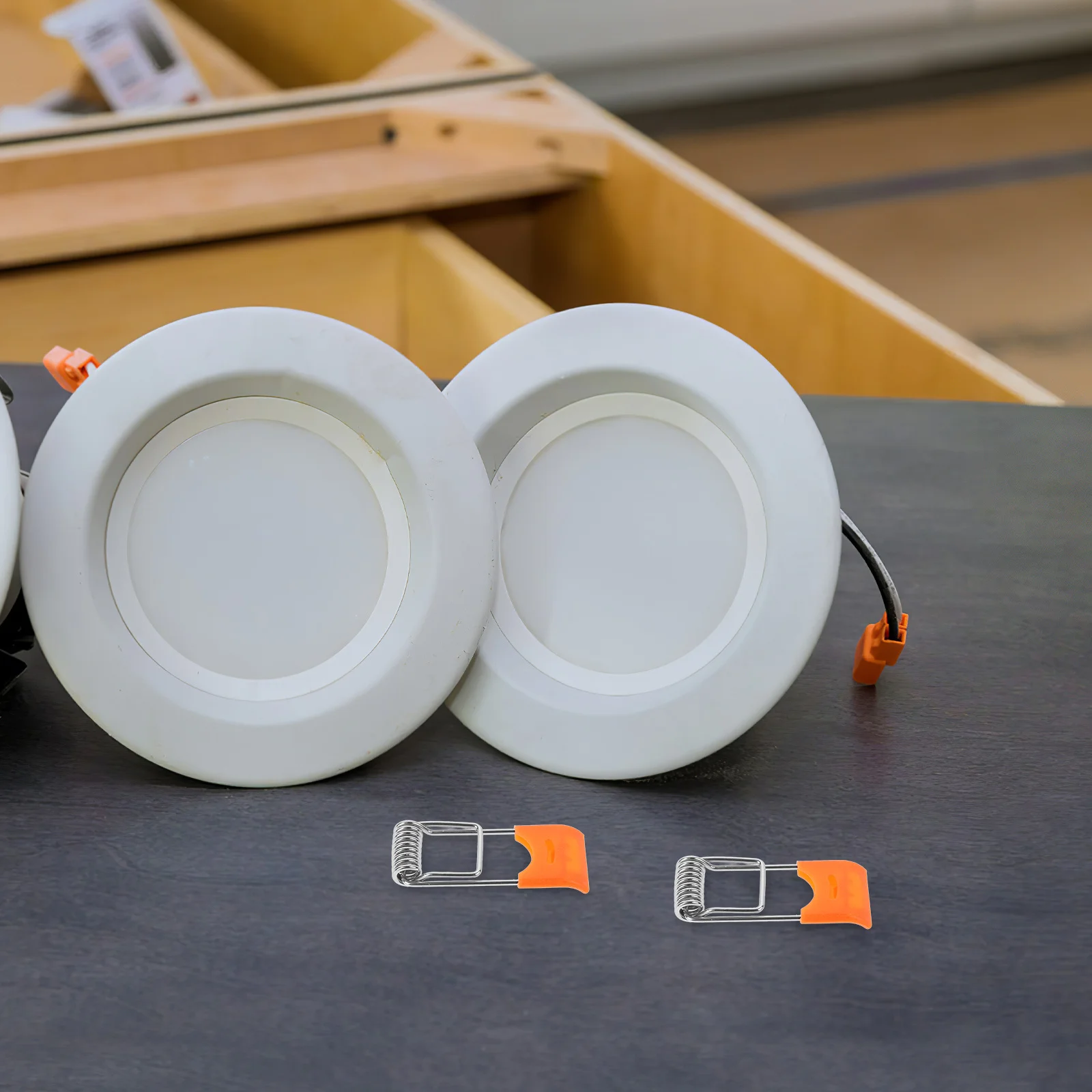 

100 Pcs Clips Lighting Clamps Ceiling Lights Fixing Indoor Fixed Spring for Orange Downlight