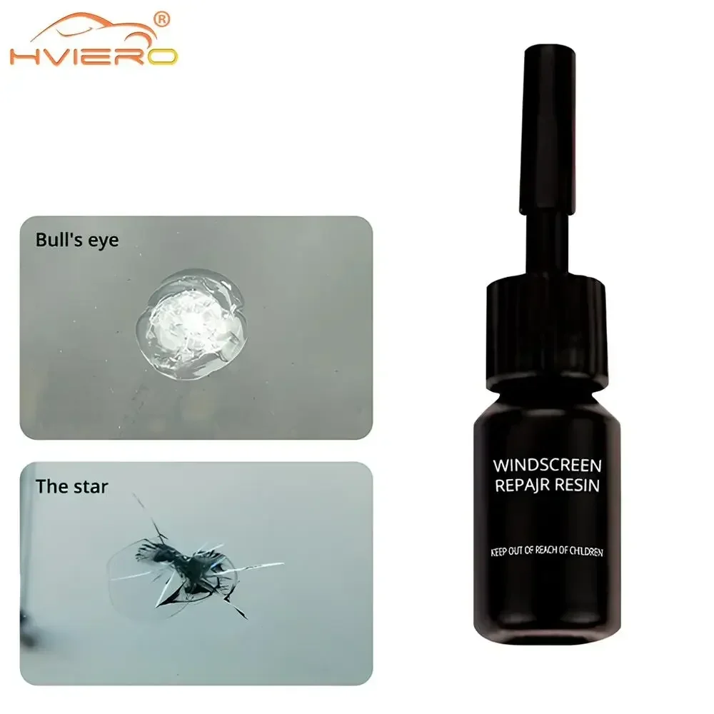 1X HVIERO Automotive Front Windshield Window Repair Kit Large Chip Impact Crack Quick Liquid Reducing Agent Traceless Glue Care