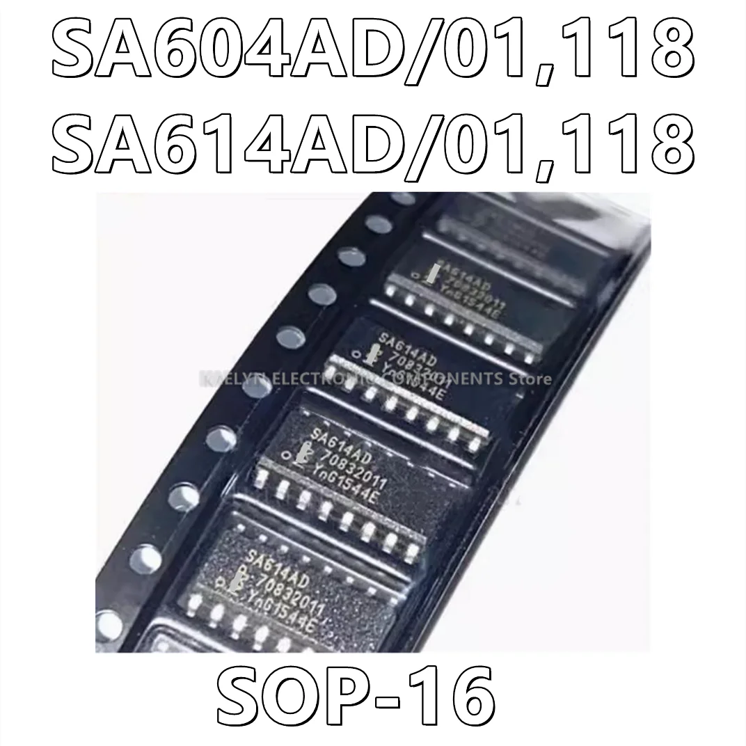 SA604AD/01 SA604AD SA614AD/01 SA614AD/01 SA614AD RF IC FM IF sistema de uso General celular, ASK, FSK 25MHz RSSI equipado