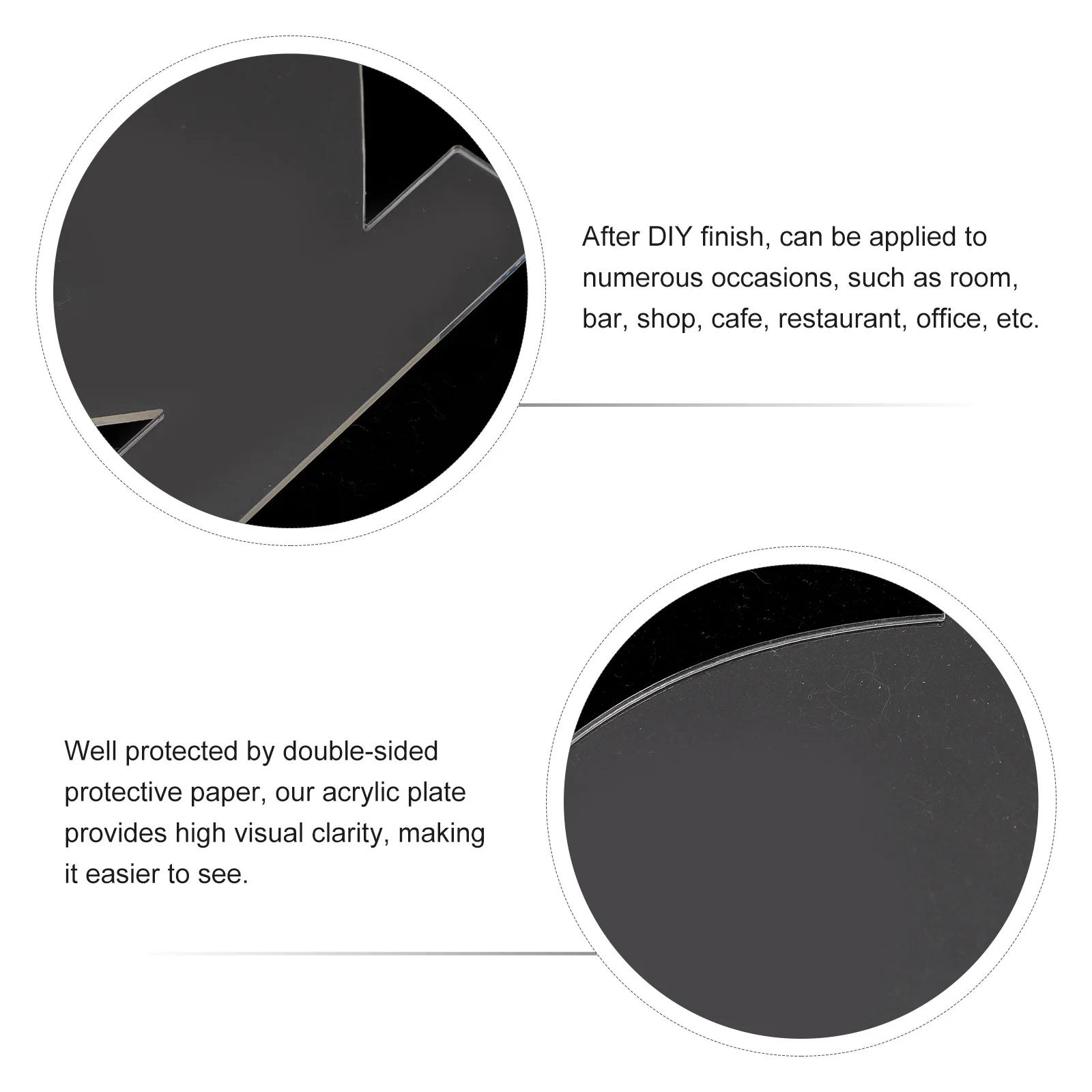 

6Pcs Heart Shape Acrylic Sign DIY LED Light Base Smooth Tough Wearresistant Night Light Accessories Blank Acrylic Signs