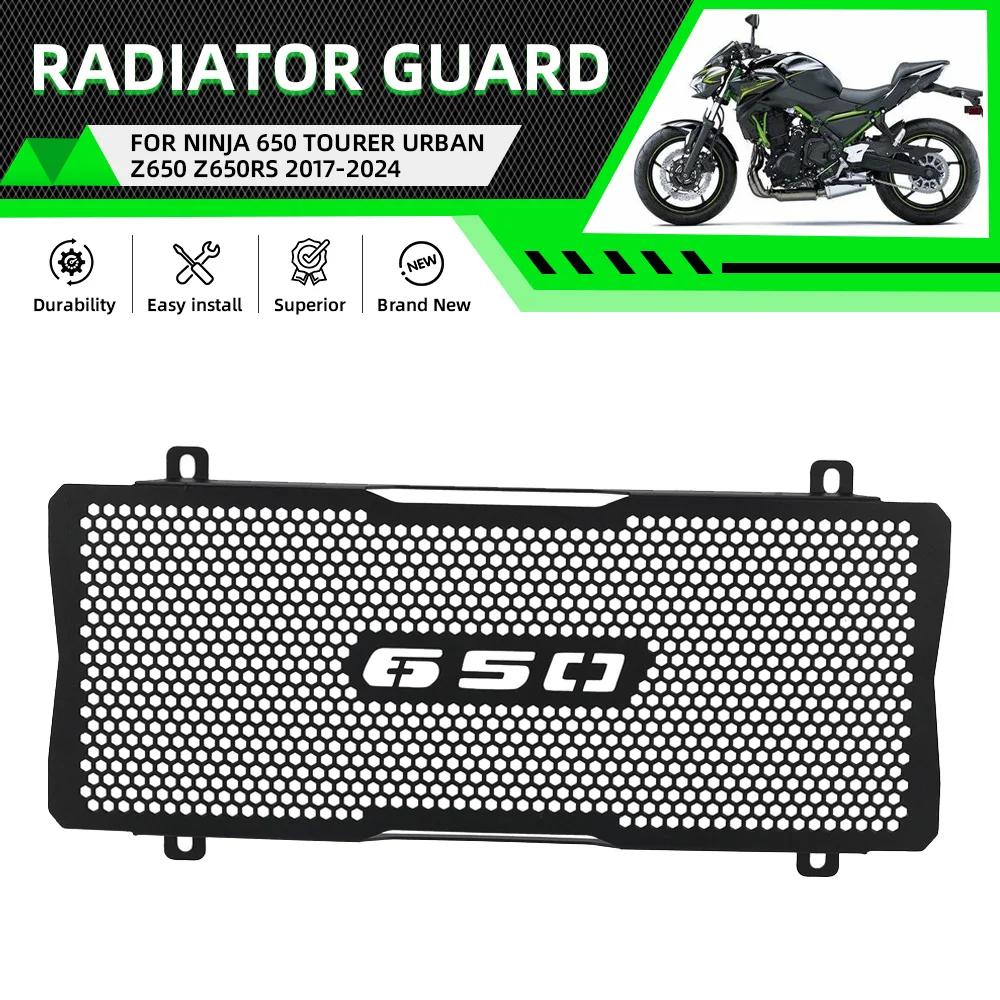 

FOR KAWASAKI Ninja 650 Tourer Urban Z650 Z650RS 2017--2020-2021-2022-2023-2024 Motorcycle Radiator Guard Cover Protector Grill