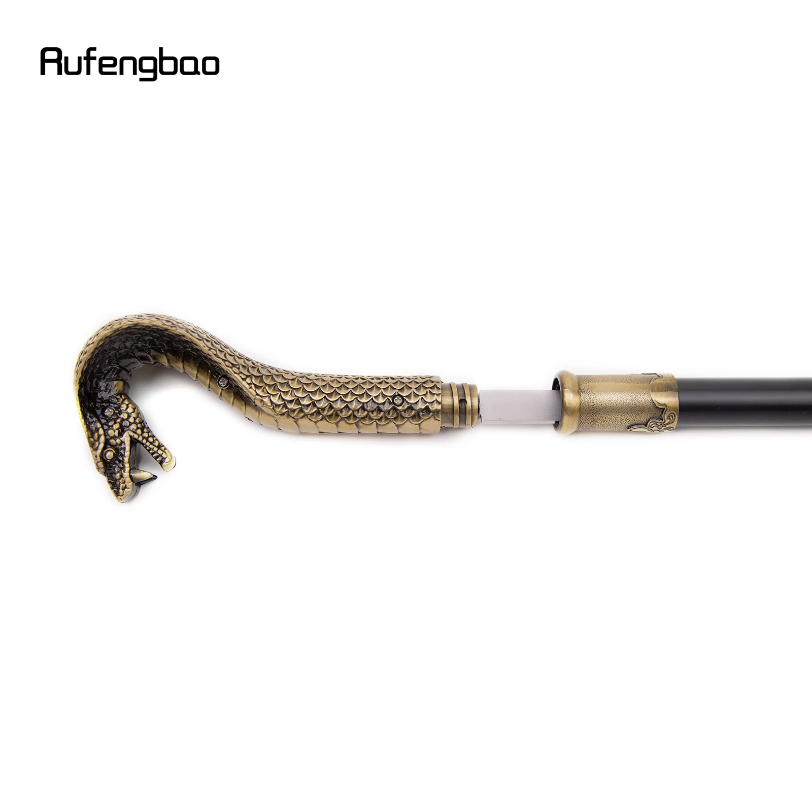 Bronze Luxury SNAKE Handle Walking Stick ซ่อนแผ่นป้องกันตัวเองแฟชั่น Cane แผ่นคอสเพลย์ Crosier Stick 93 ซม