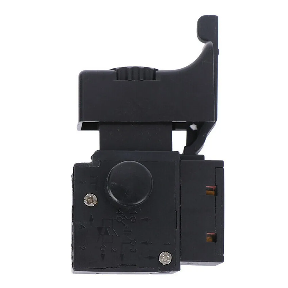 Electric Drill Control Switch FA2-6/1BEK Lock-On Normally Open for Power Tools for 6a 250V Silver Point Contact Design