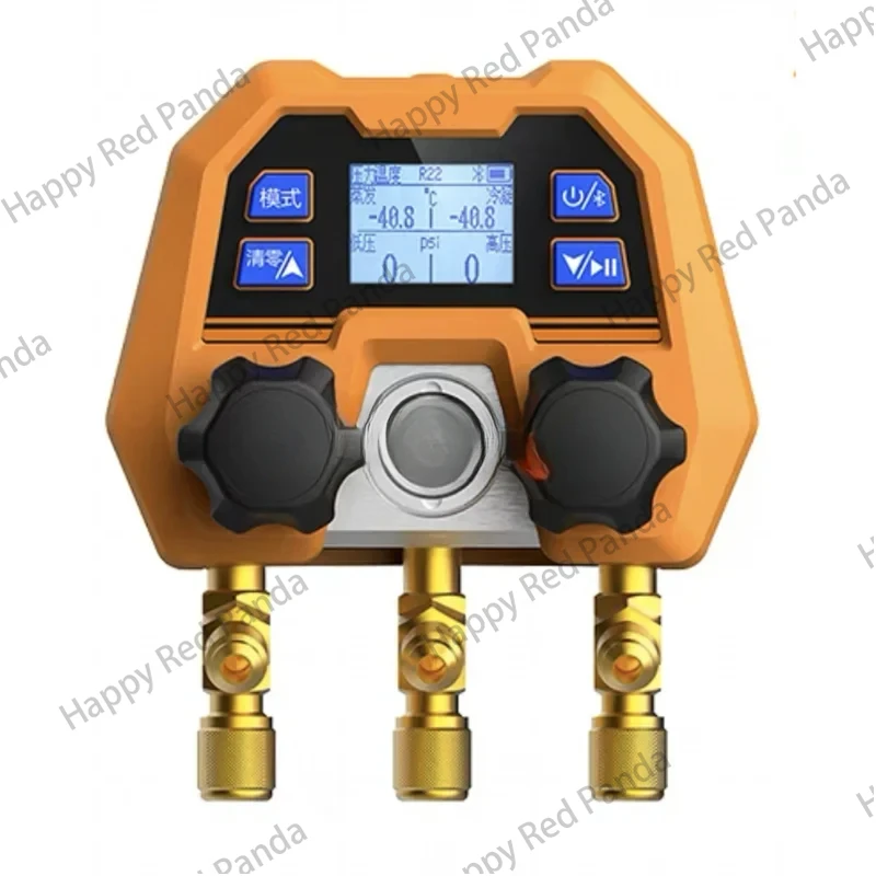 

English Interface DMG-4B Digital Display Double Meter Valve Electronic Manifold Refrigeration Digital Display Manifold