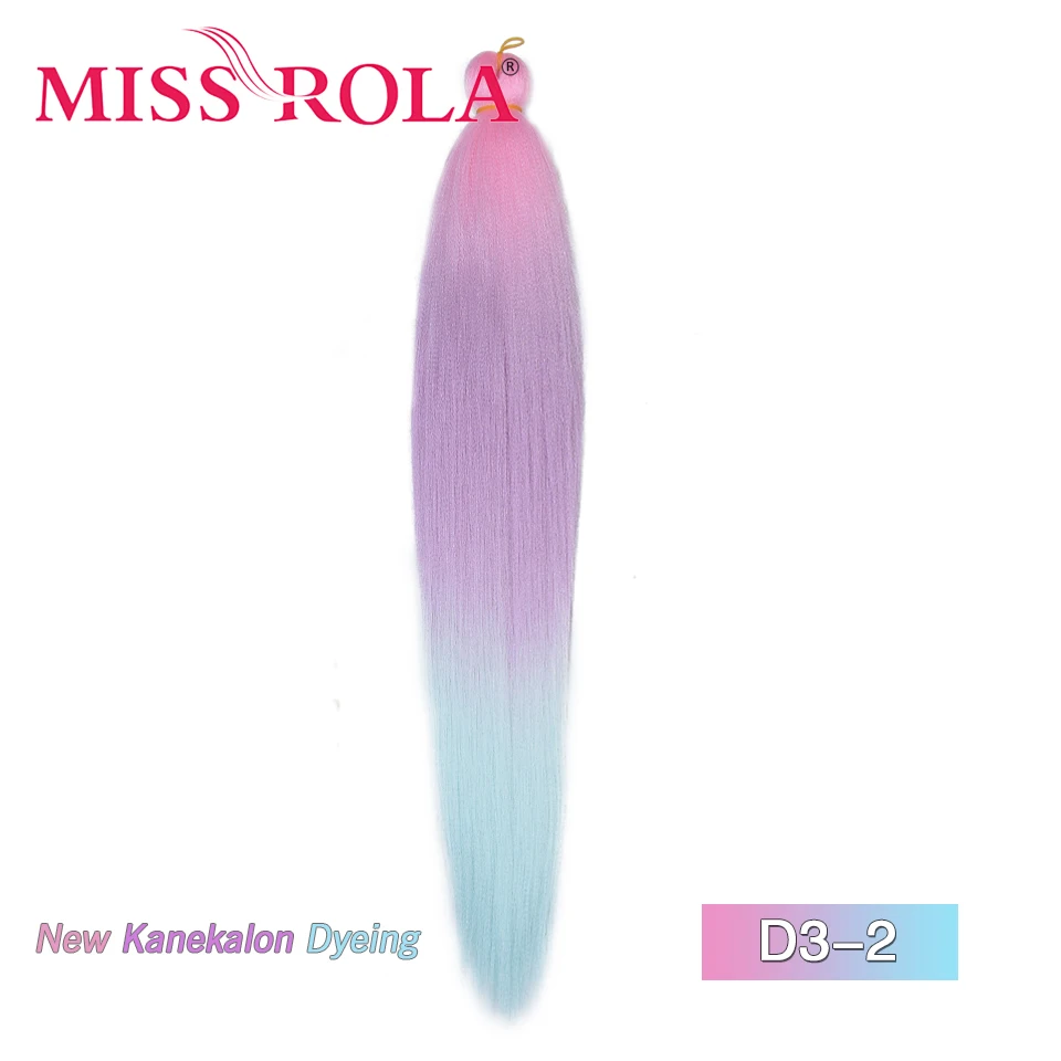 MISS ROLA-Extensions Capillaires Synthétiques OKE EKALON, 24 Pouces, 100g, Cheveux Lisses Yaki, Blonds et Roses, Pré-étirés, Vente en Gros