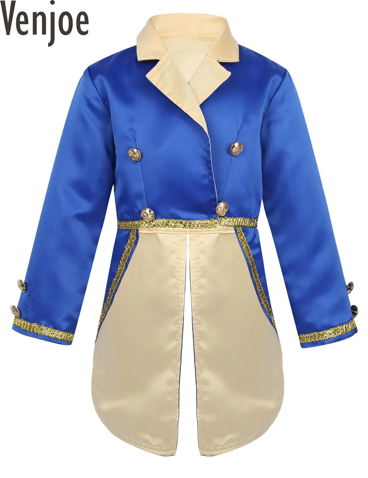 Costume de Cosplay Prince à Manches sulfpour Garçon, Veste de Smoking à Col Rabattu, Tailcoat de la Cour Royale pour ixd'Halloween et Carnaval