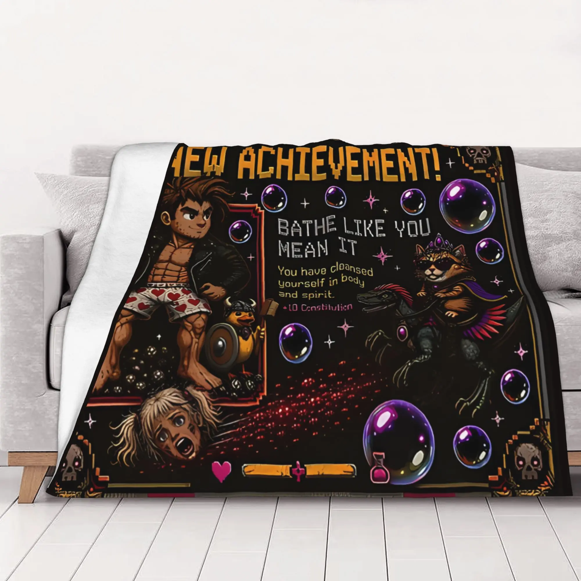 1PC home Cutecore Dungeon Crawlers  Time Dungeon Crawler Carl Blanket Super Cosy Plush Home Living Room Sofa halloween