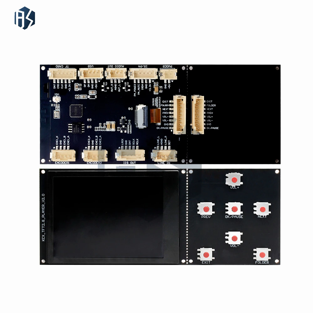 2.8-Inch TFT Color Screen MP3 Decoder Module: Lossless Bluetooth Audio Playback, Supports I2S Output