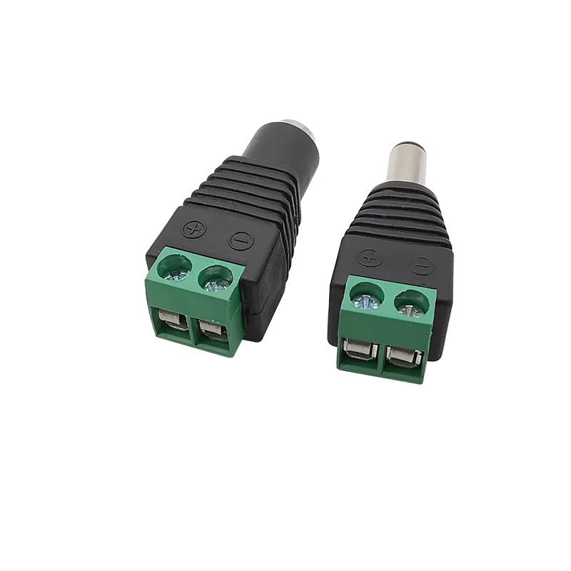 5,5x2,5mm männliche Gleichstrom buchsen 12-V-Gleichstrom-Netzsteckeradapter-Buchsenstecker für einfarbige LED-Streifenlicht-CCTV-Kamera