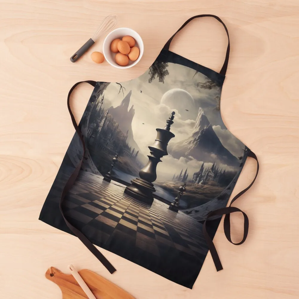 

Knight's Odyssey: A Chess Piece's Journey through Fantasy Realms Apron Things For The Kitchen Kitchen cooks clothes Apron