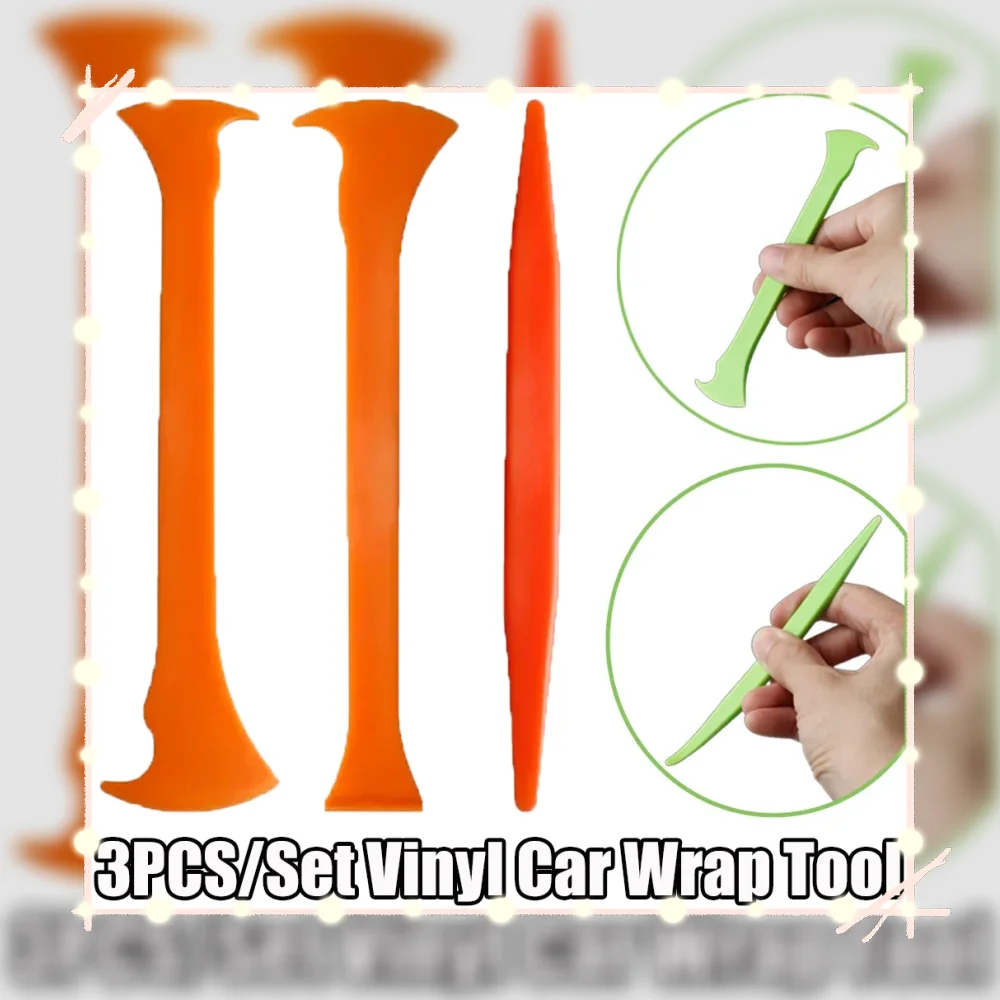 1 Set Vinyl Car Wrap Tool Colorful Durable Protable Cars Micro Stick Squeegee Window Tinting Scraper Kit Tools Auto Accessories