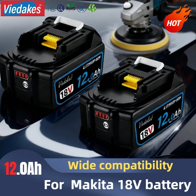 

Super Power 12.0Ah Battery for Makita 18V Battery BL1860, Perfect for Long-Time Job with Drill, Saw and Outdoor Tools.